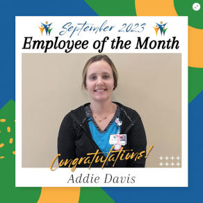 Employee of Month Addie Davis